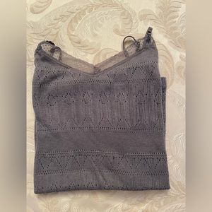 ** SOLD** Camisole with lace trim. Size XS. Color gray